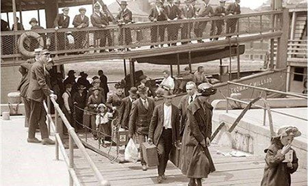 Arriving at Ellis Island